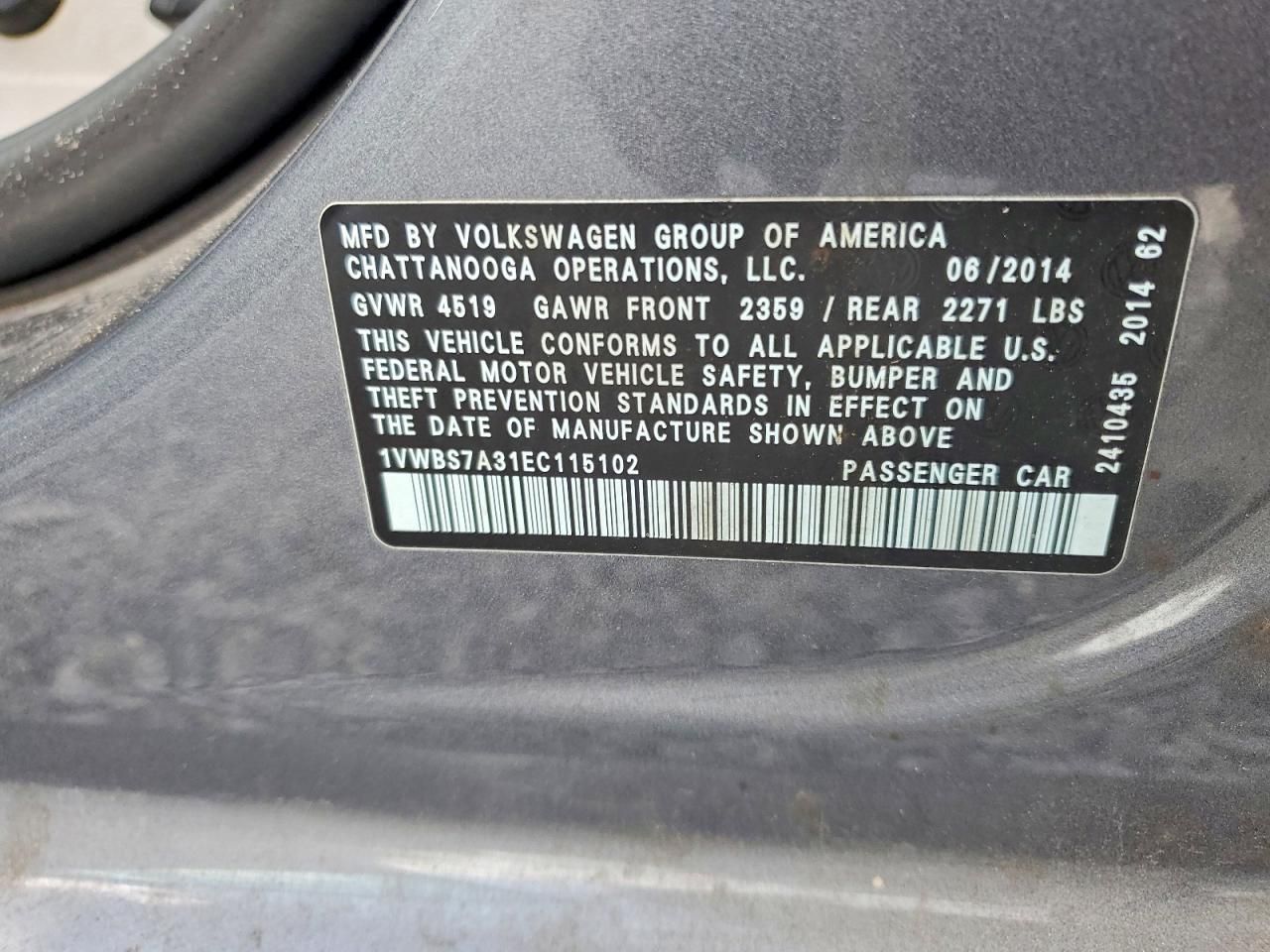 2014 Volkswagen Passat se