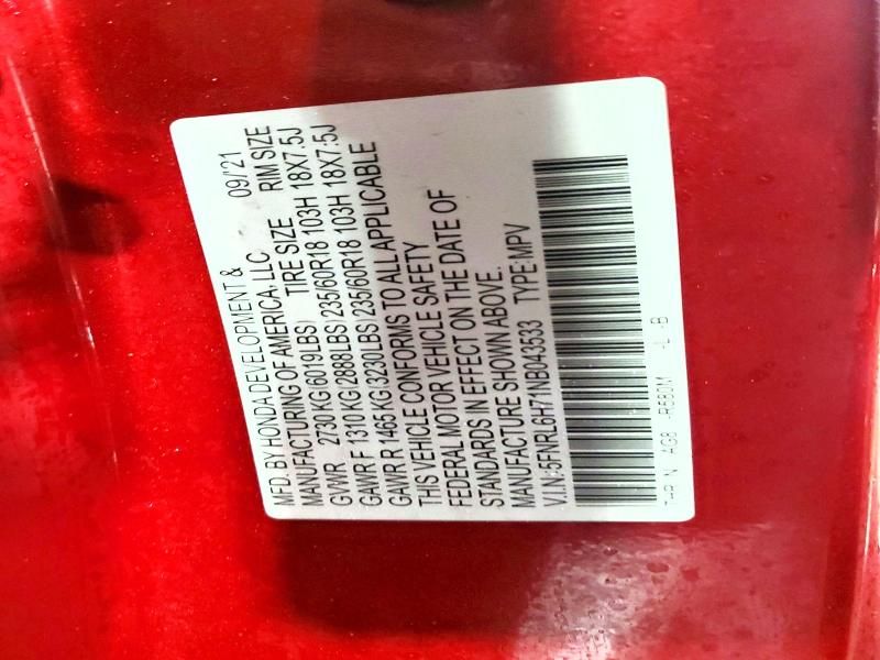 2022 Honda Odyssey exl