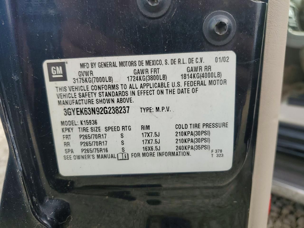 2002 Cadillac Escalade ext