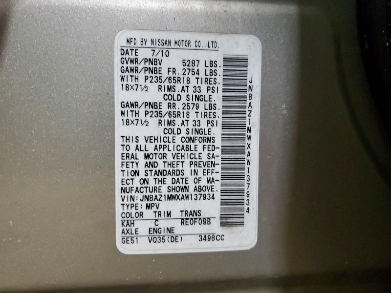 2010 Nissan Murano s