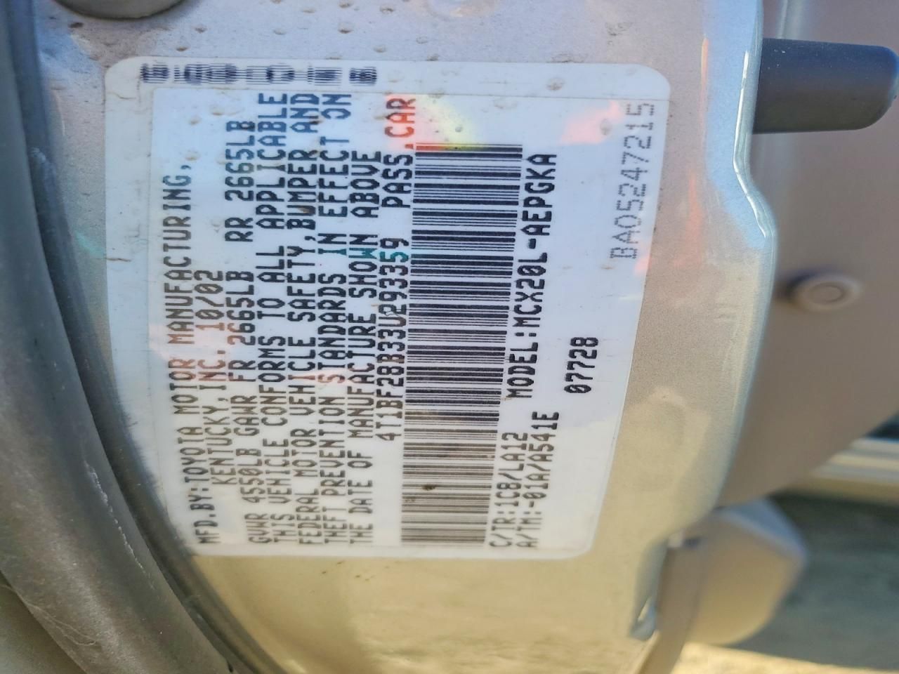 2003 Toyota Avalon xl