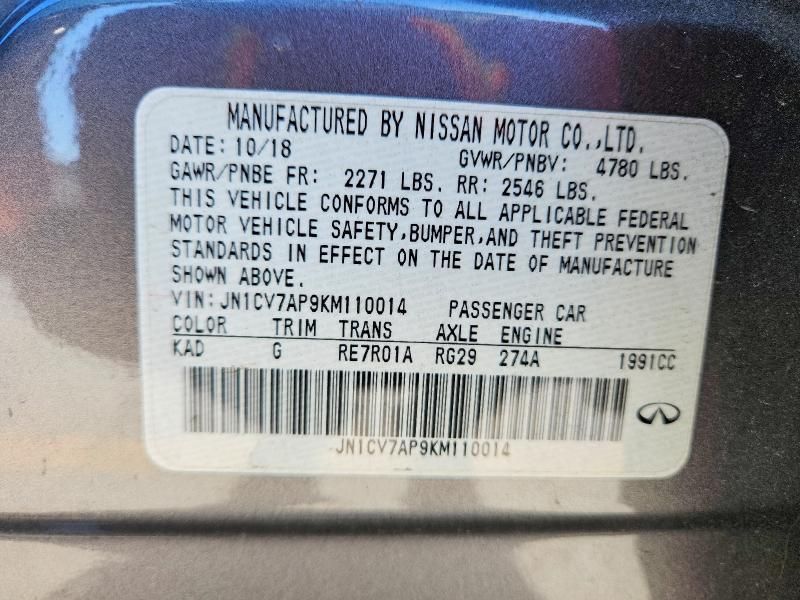 2019 Infiniti Q50 Pure