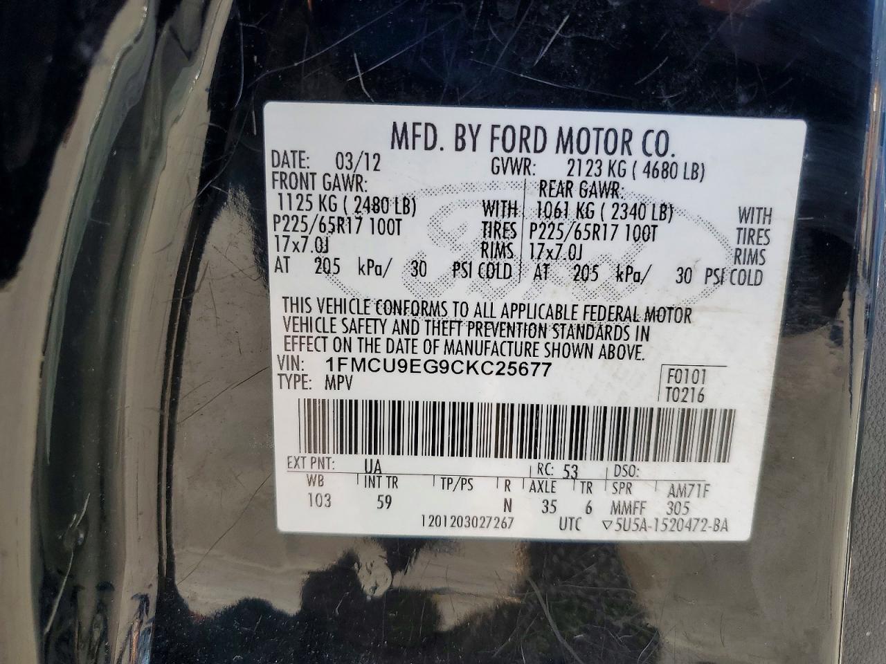 2012 Ford Escape Limited