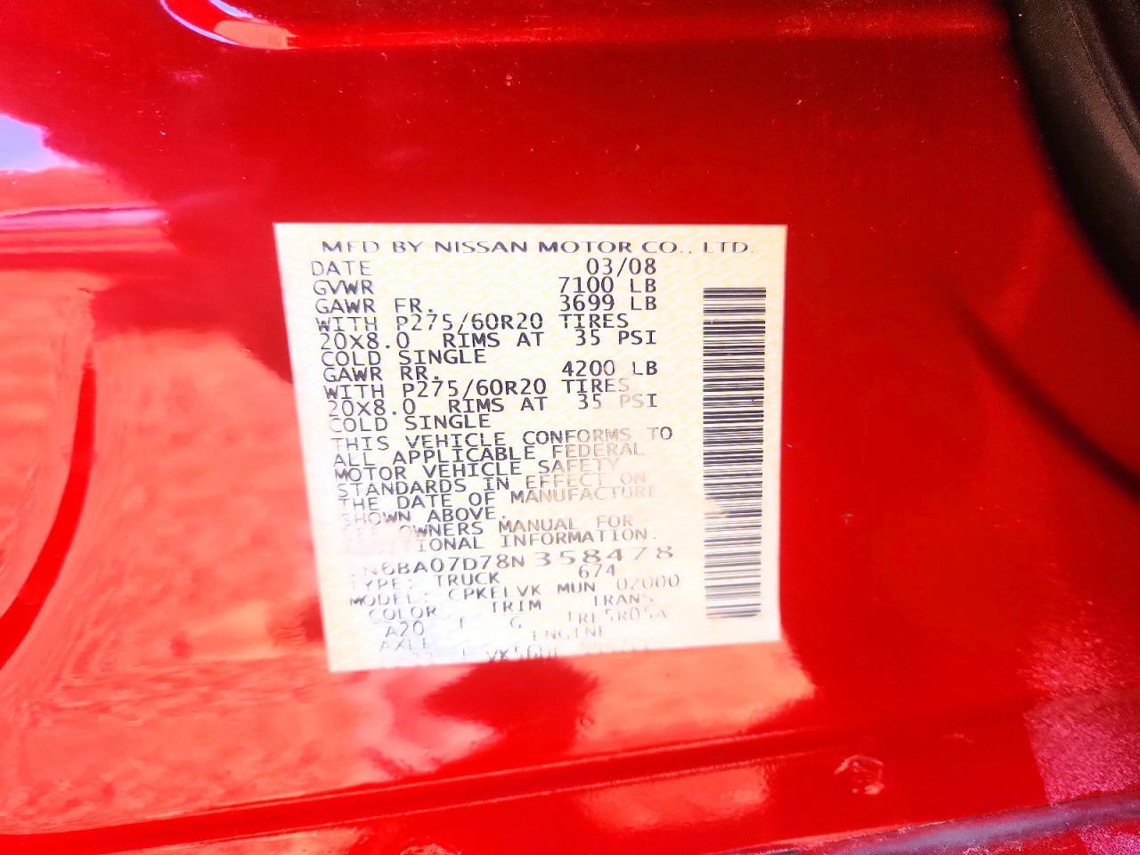 2008 Nissan Titan XE