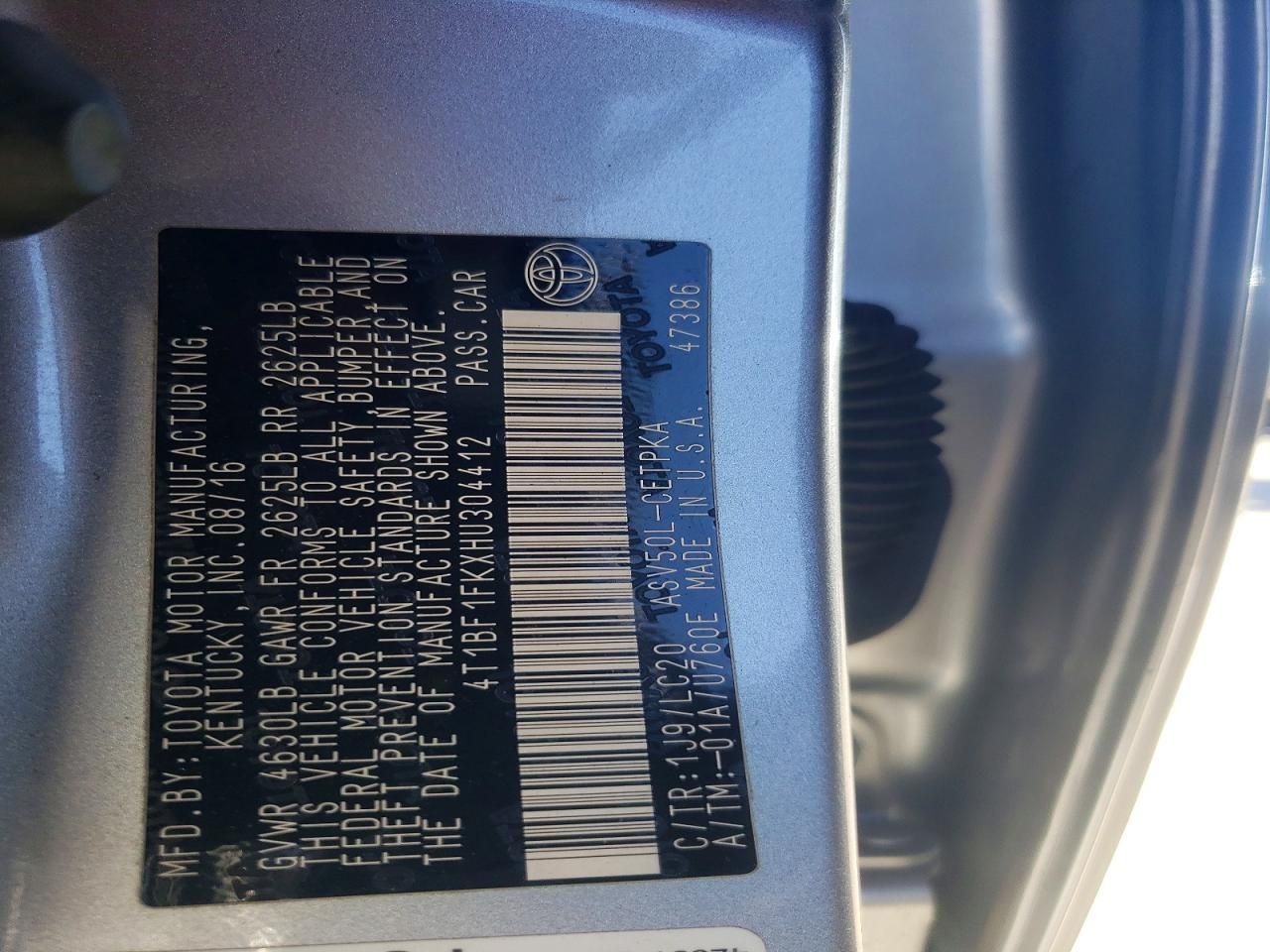 2017 Toyota Camry le