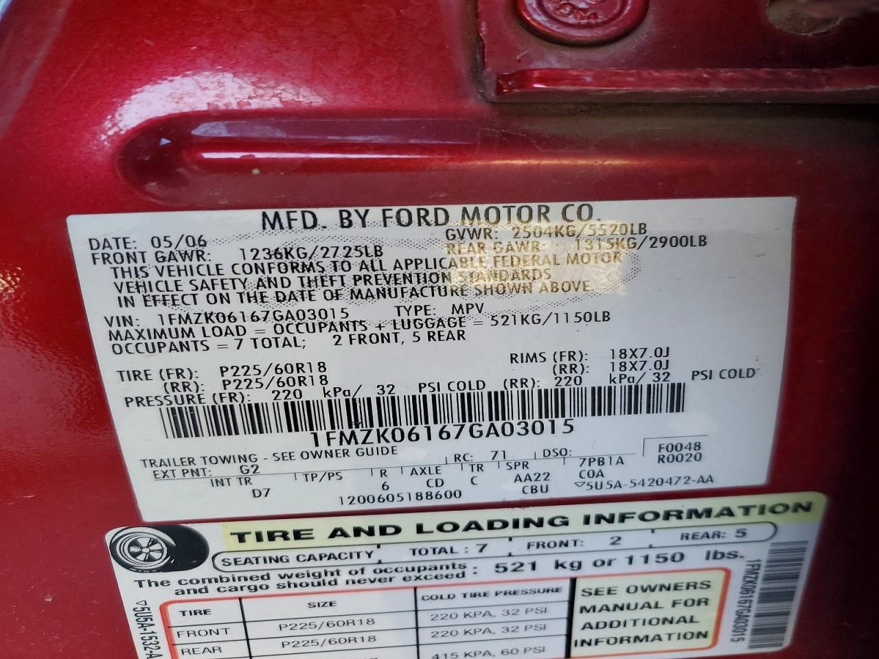 2007 Ford Freestyle Limited