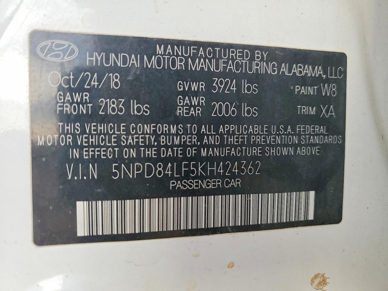 2019 Hyundai Elantra sel