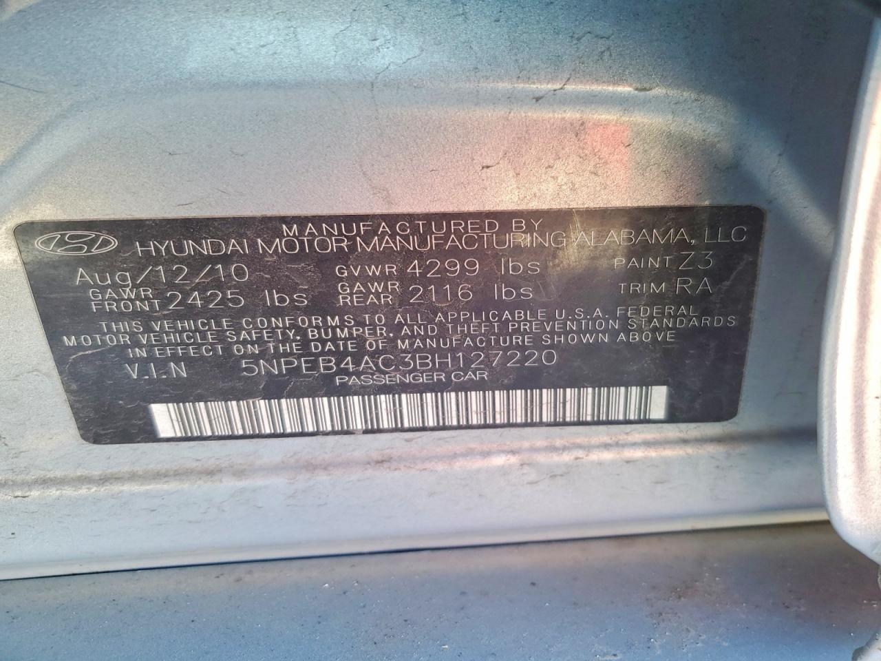2011 Hyundai Sonata gls