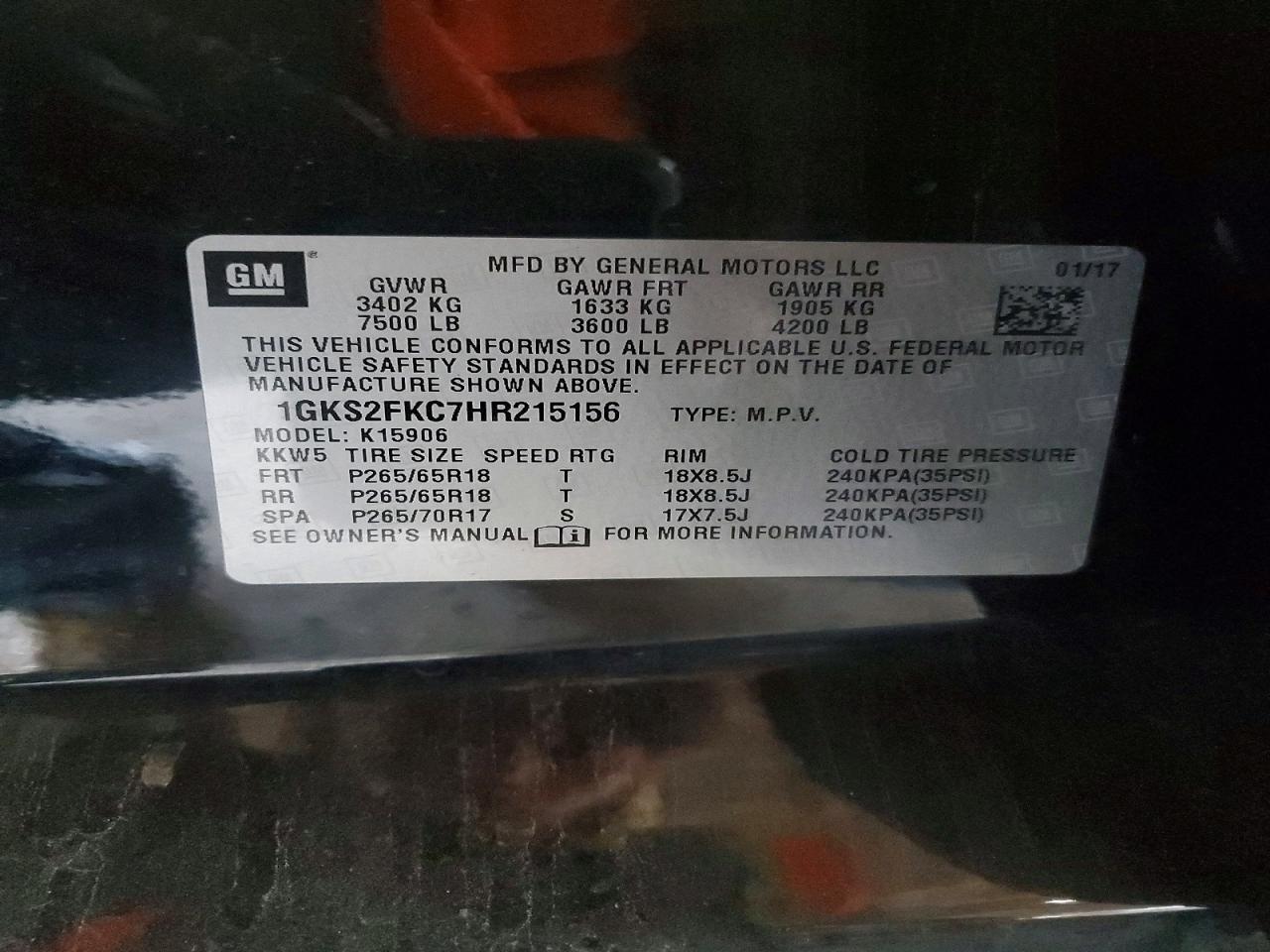 2017 GMC Yukon xl K1500 sle