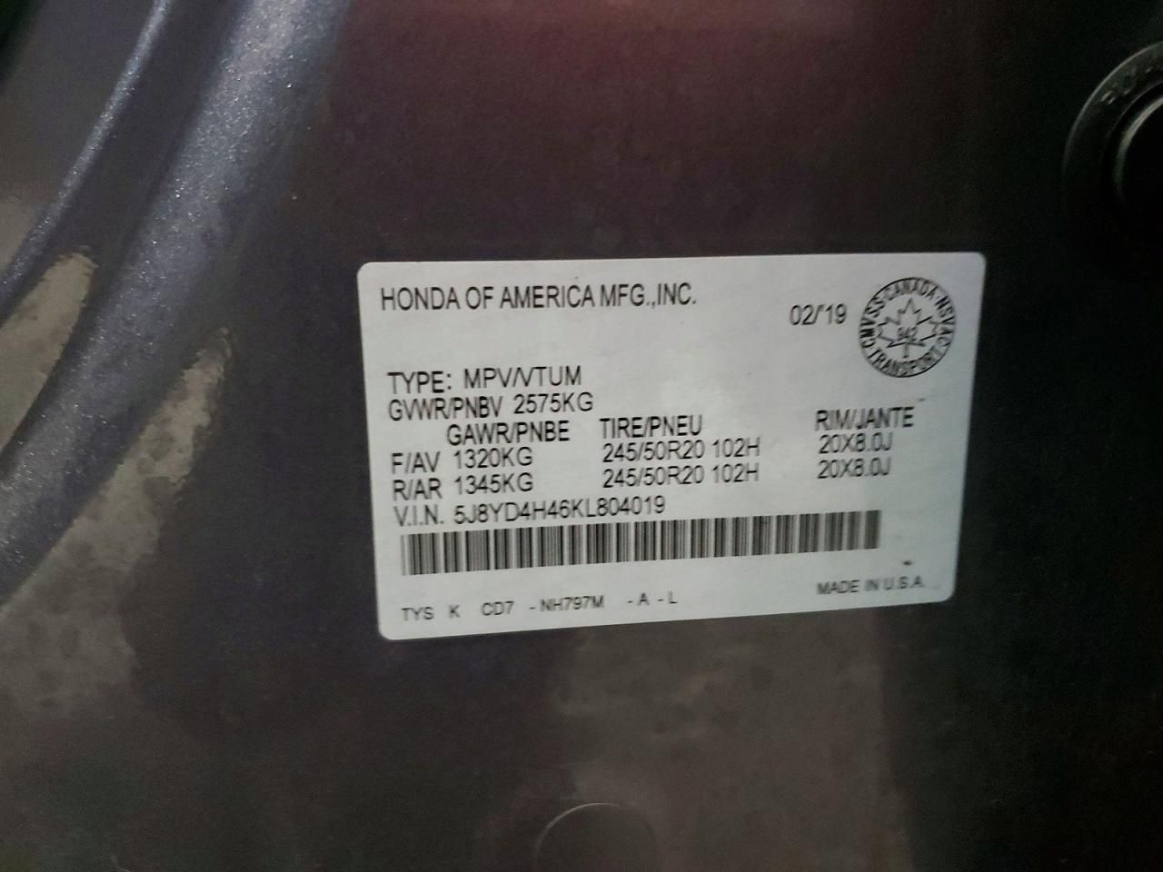 2019 Acura Mdx Technology