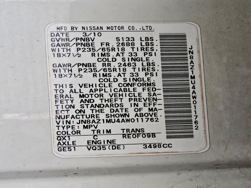 2010 Nissan Murano s