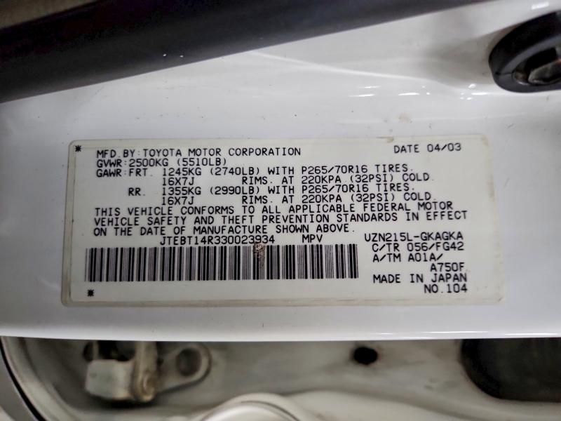 2003 Toyota 4runner SR5