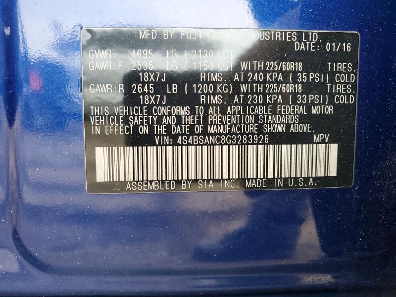 2016 Subaru Outback 2.5i Limited