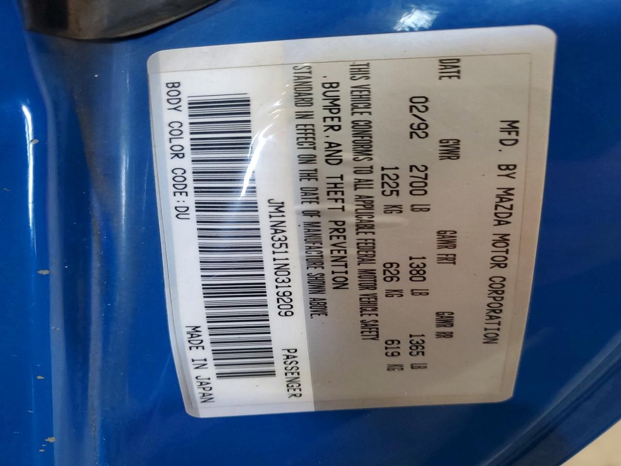 1992 Mazda Mx-5 Miata