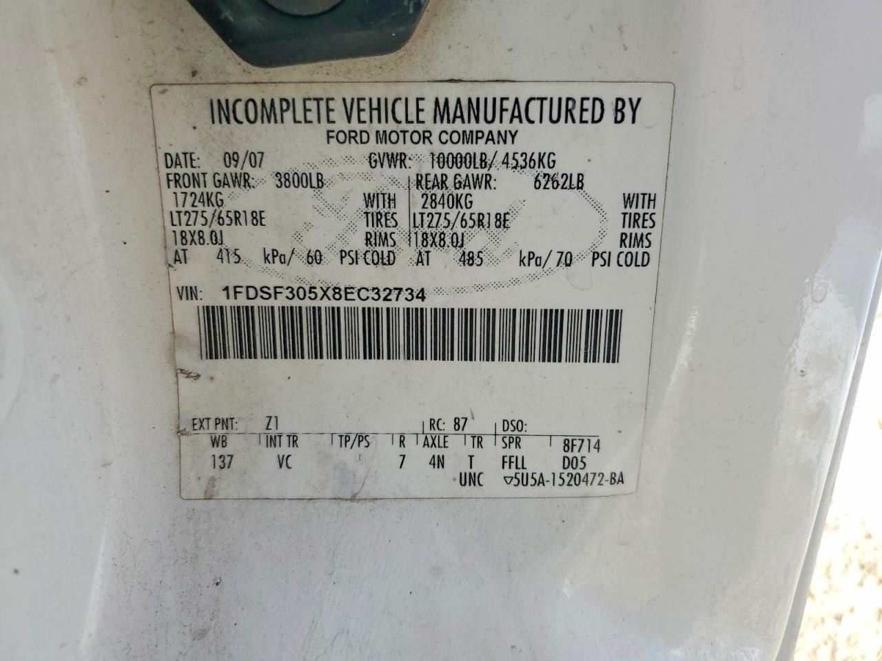 2008 Ford F350 Super Duty Utility / Service Truck