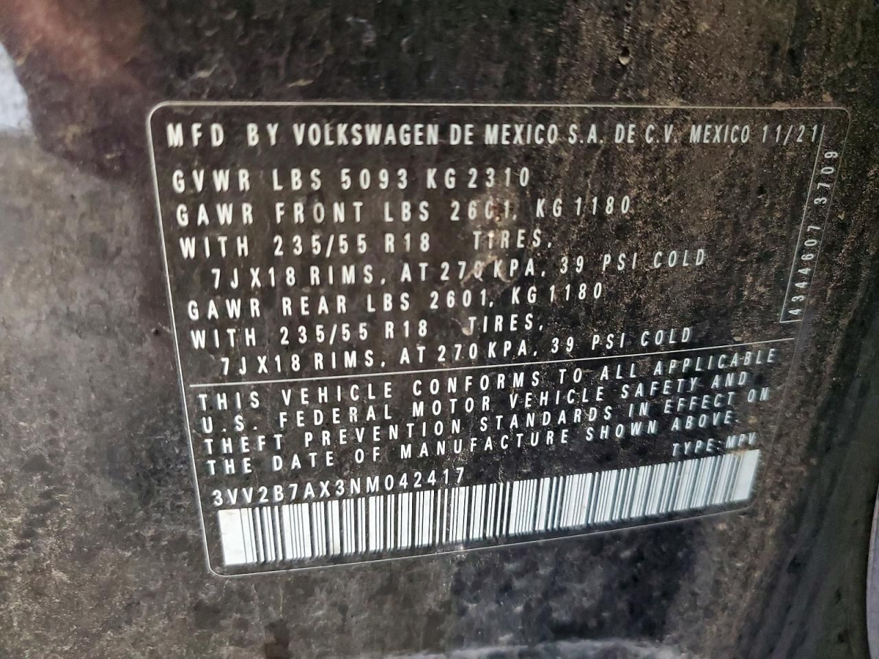 2022 Volkswagen Tiguan se