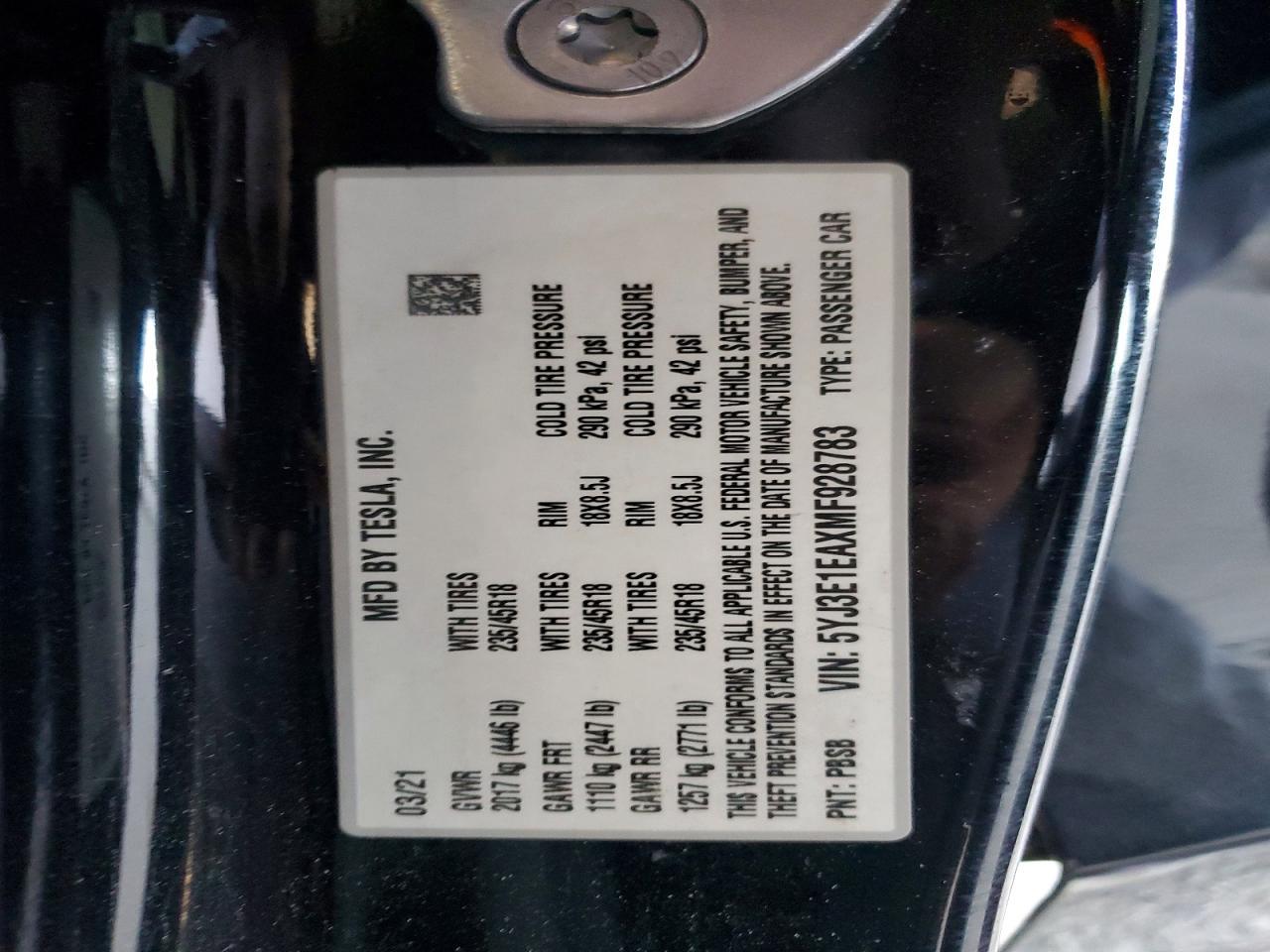 2021 Tesla Model 3