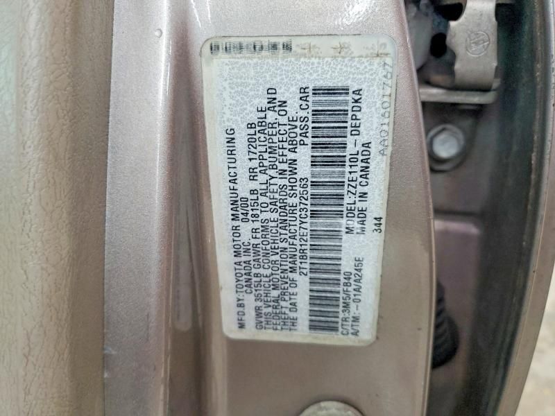 2000 Toyota Corolla ve