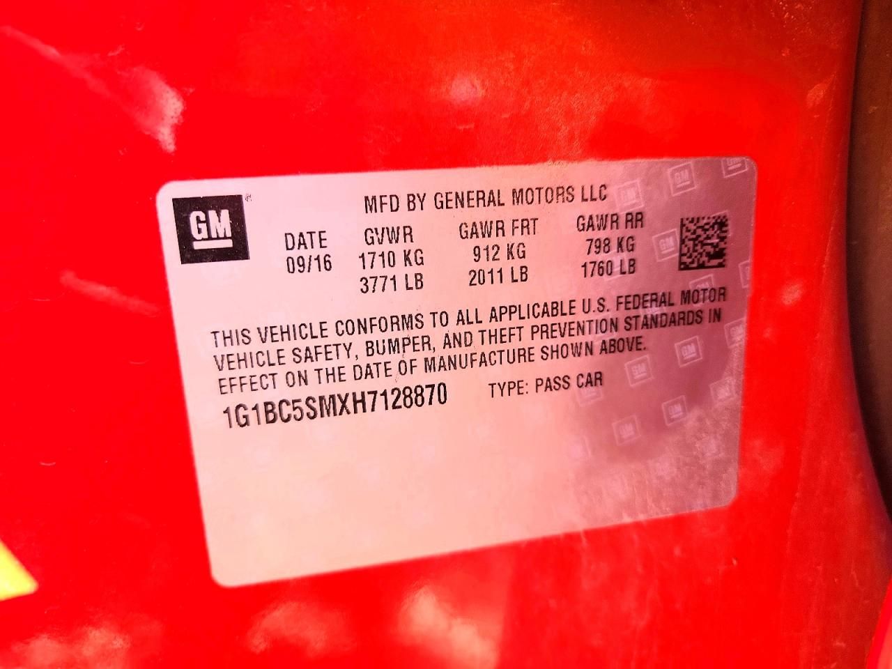 2017 Chevrolet Cruze ls