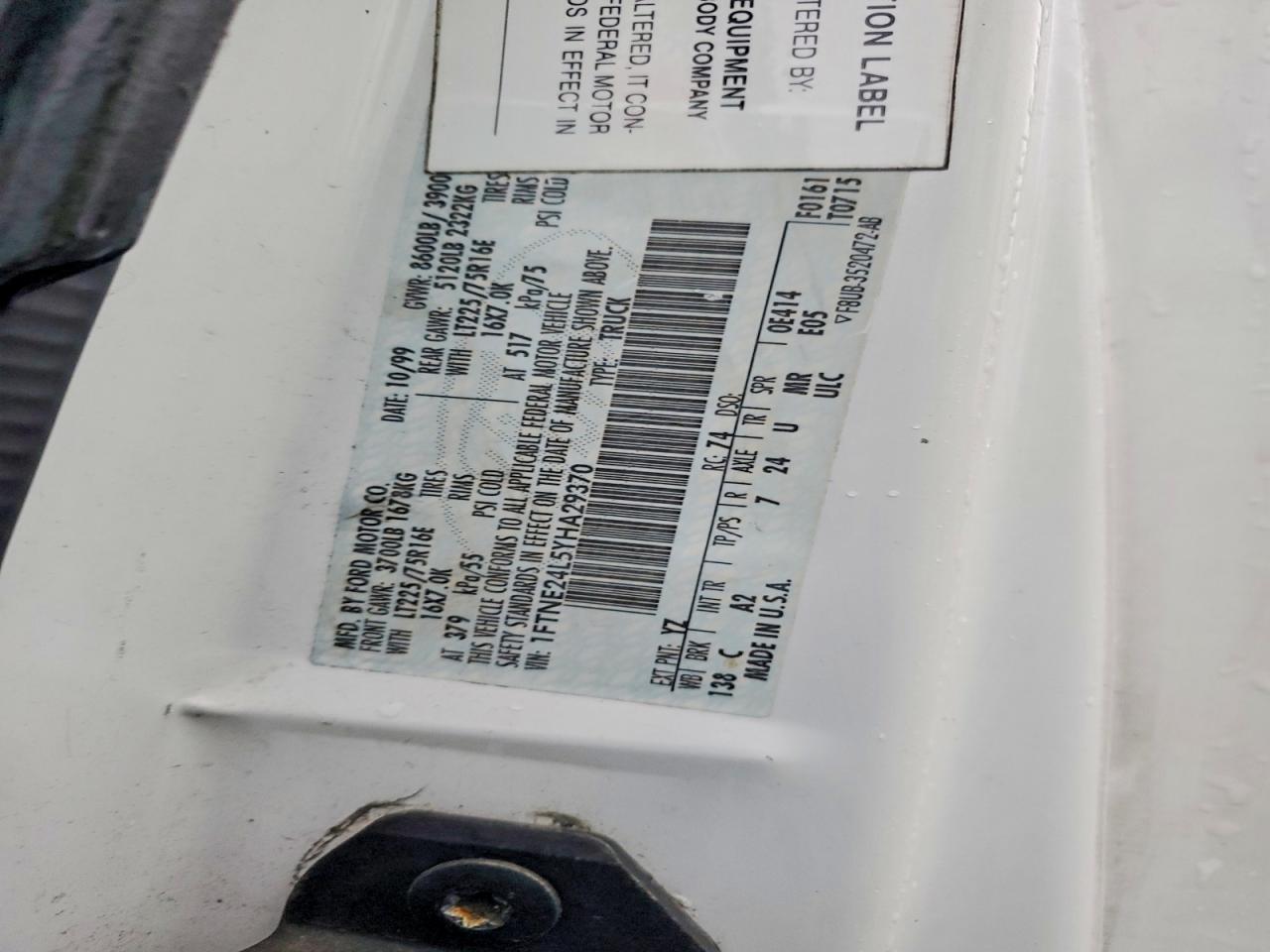 2000 Ford Econoline E250 Van