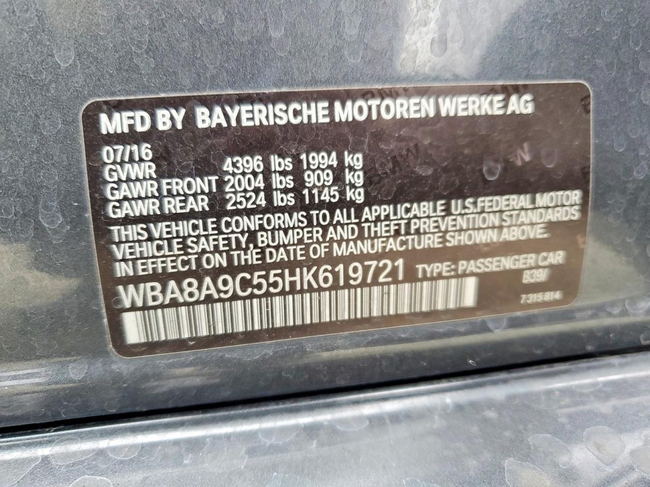 2017 BMW 320 i