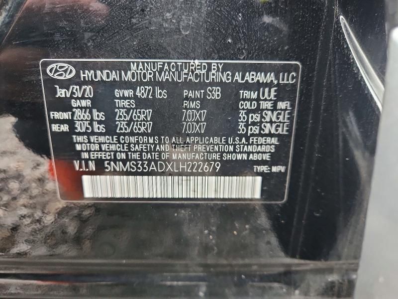 2020 Hyundai Santa fe sel