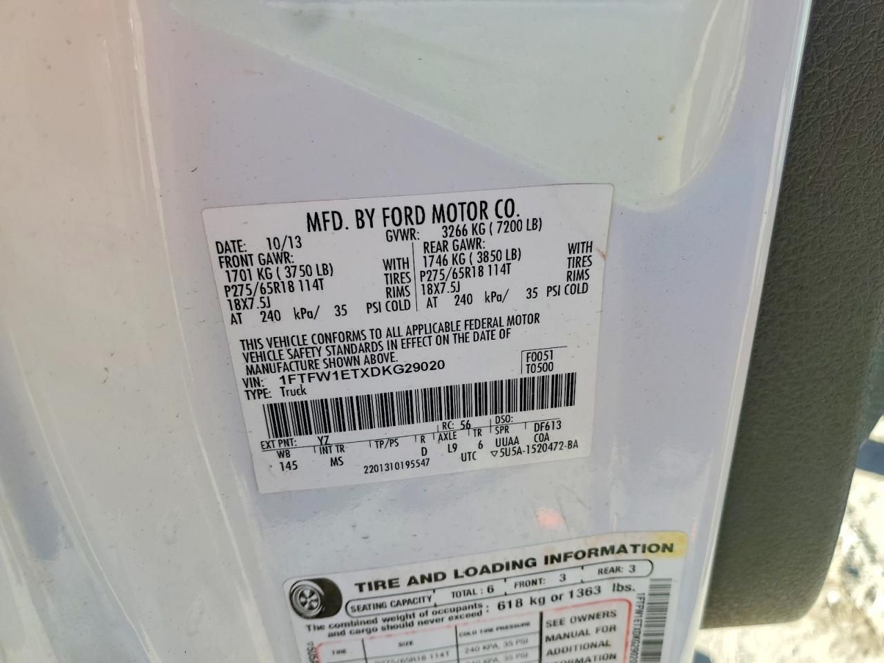 2013 Ford F150 Supercrew