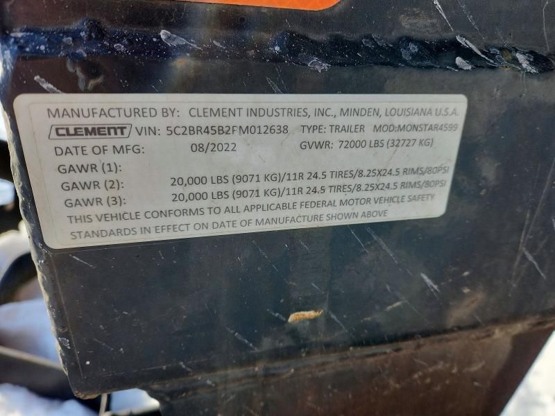 2023 Clement END Dump Trailer