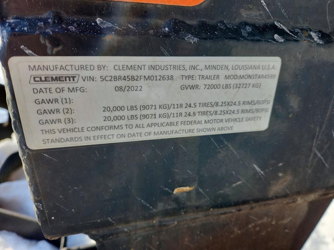 2023 Clement END Dump Trailer