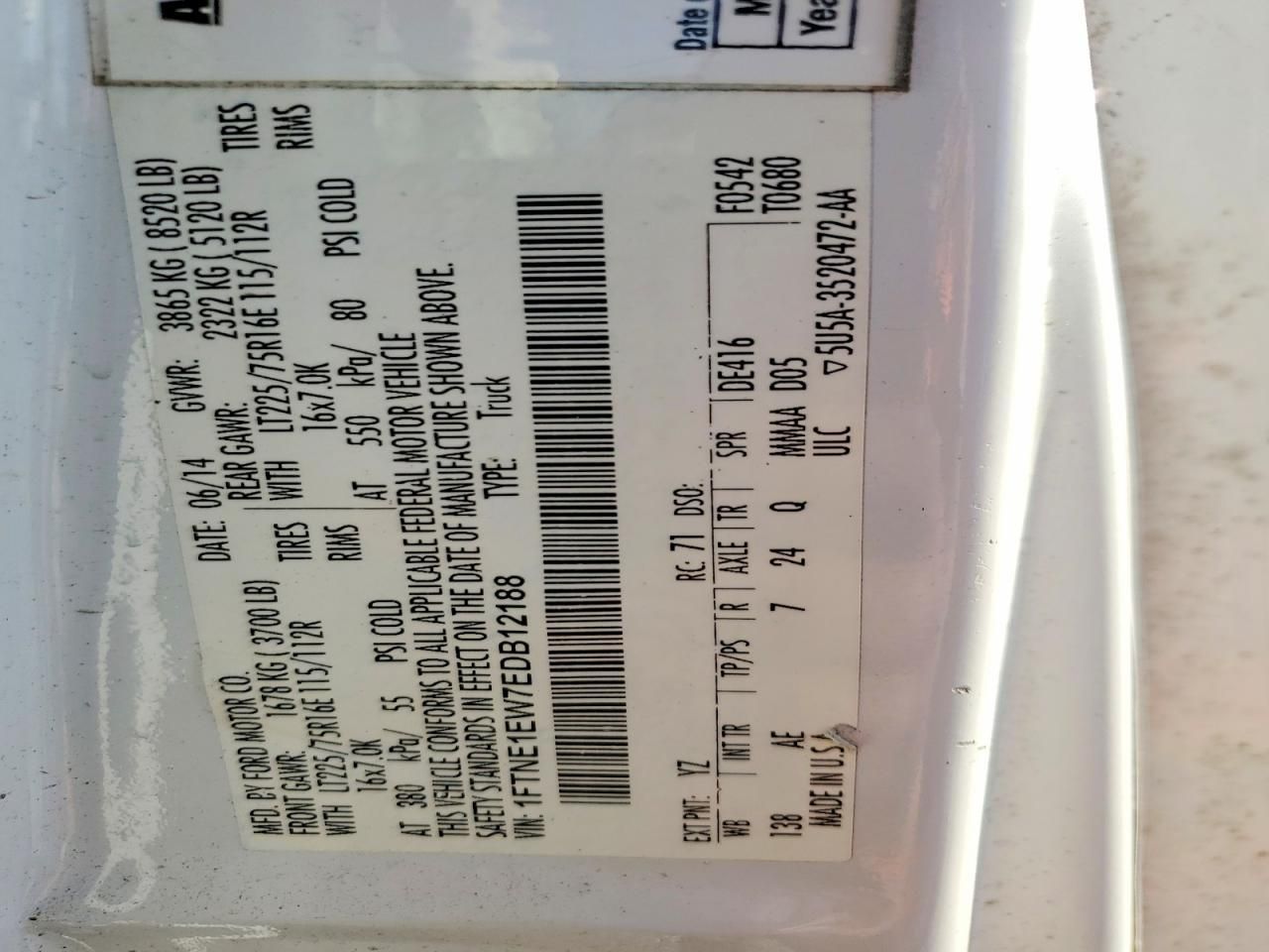 2014 Ford E150 Delivery Van