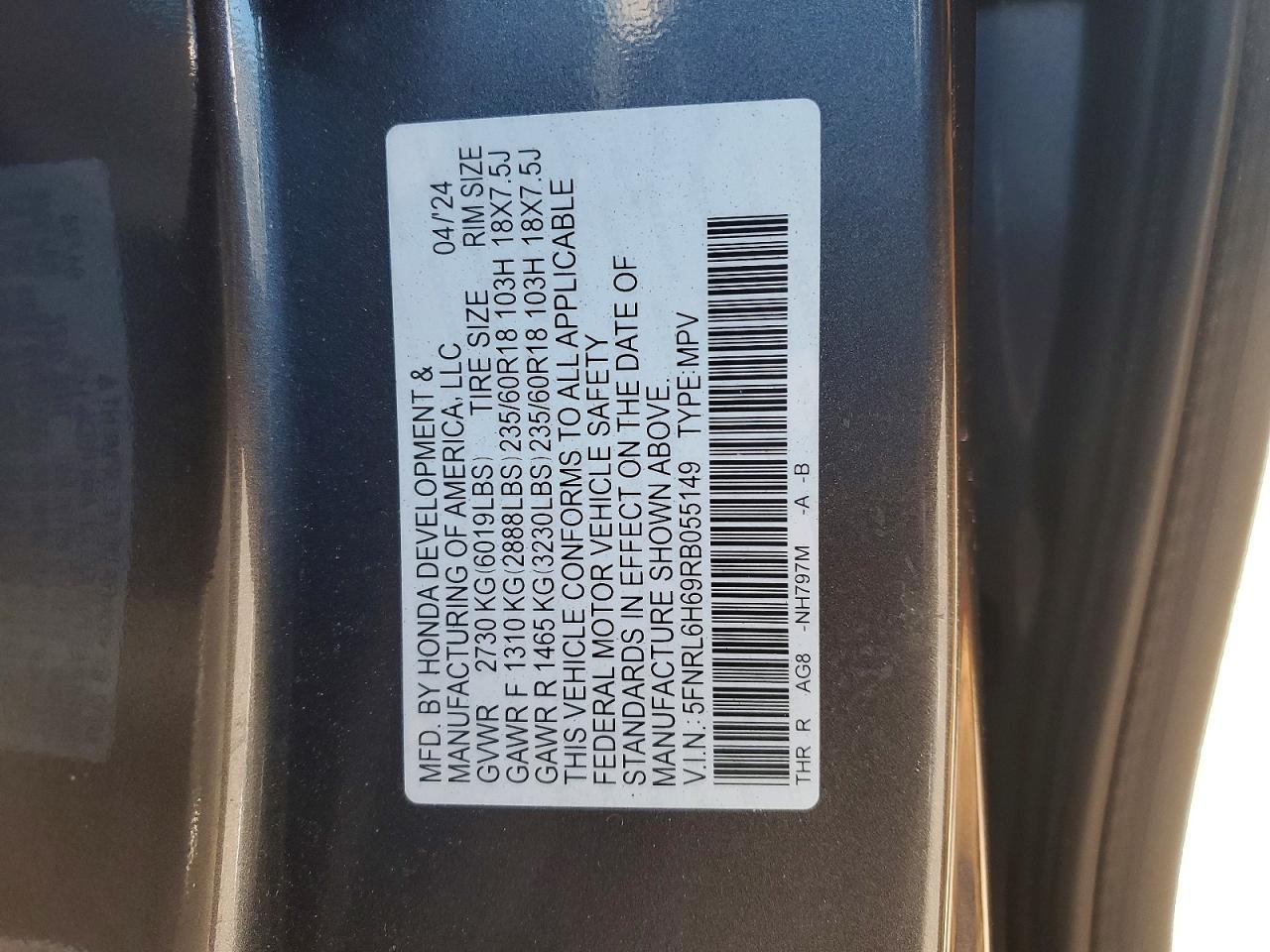 2024 Honda Odyssey exl