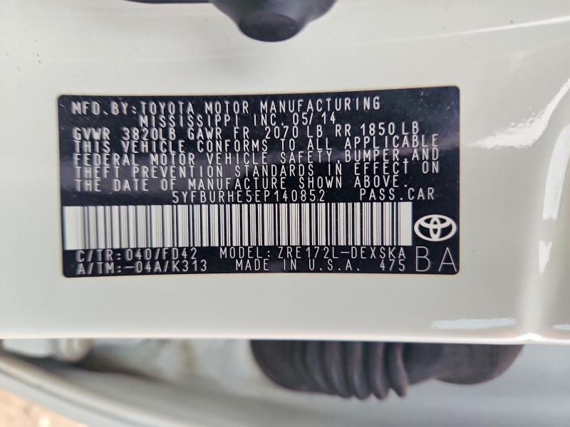 2014 Toyota Corolla l