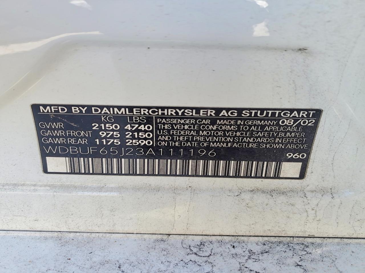 2003 Mercedes-Benz E 320