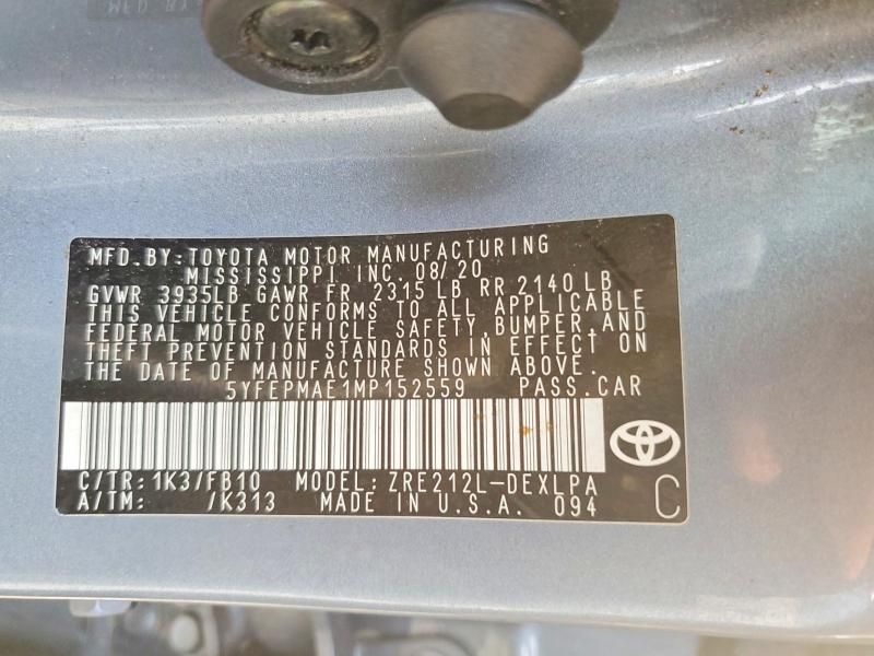 2021 Toyota Corolla le