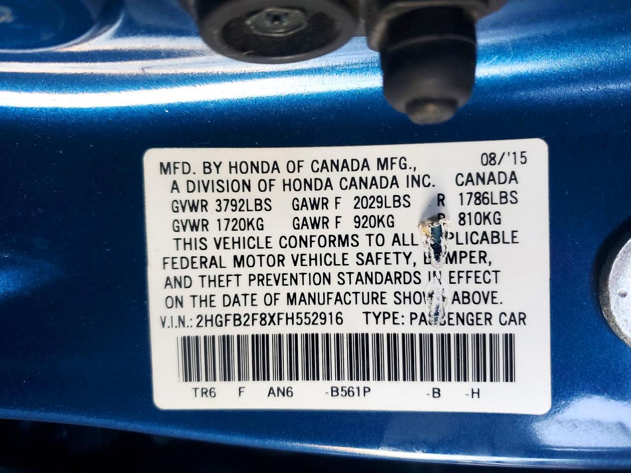 2015 Honda Civic ex