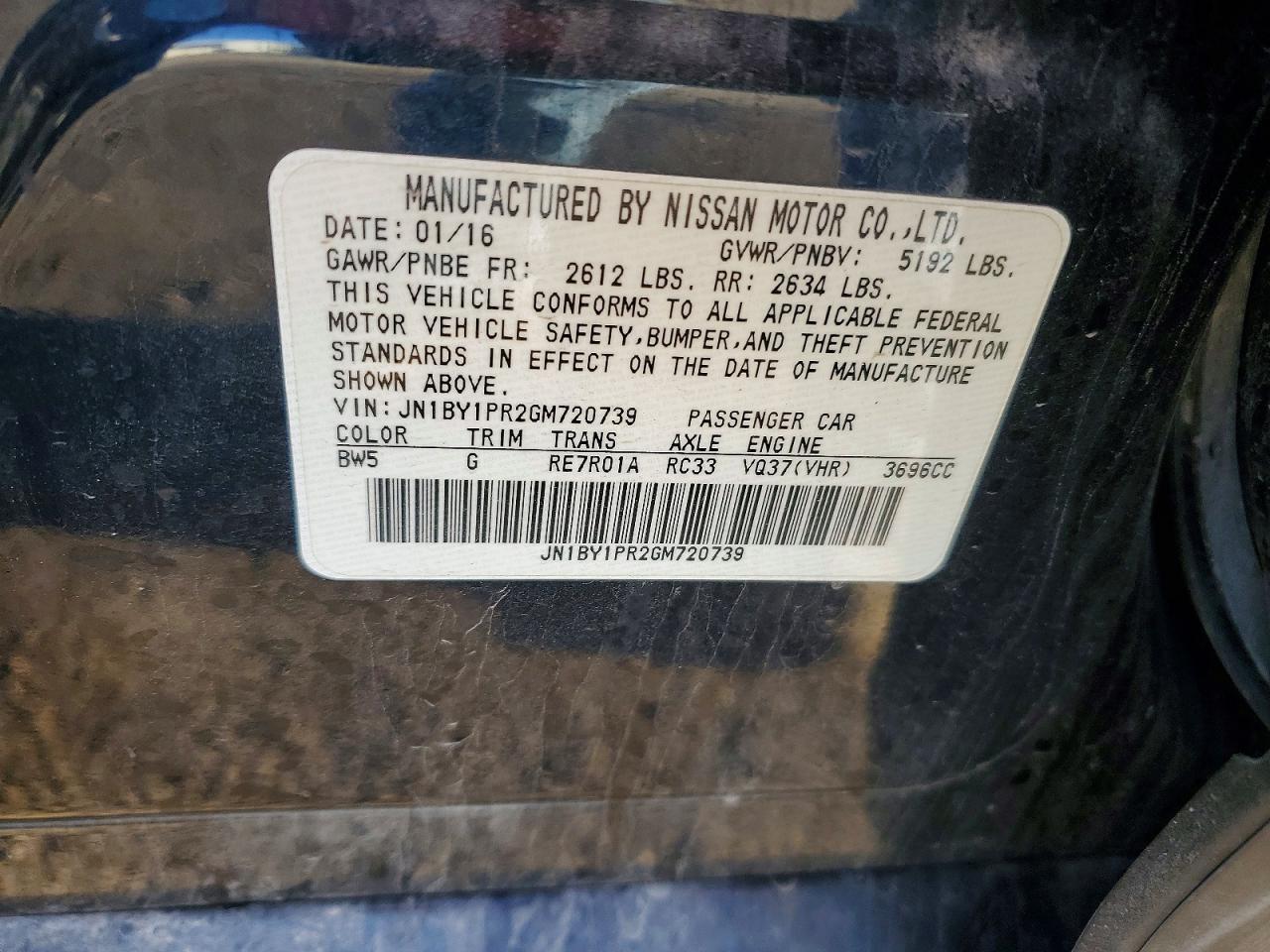 2016 Infiniti Q70 3.7