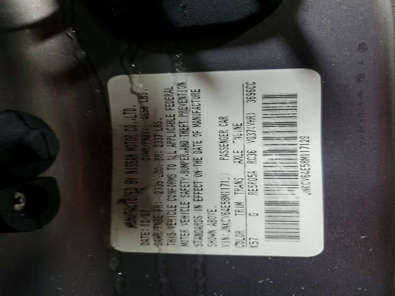 2008 Infiniti G37 Base