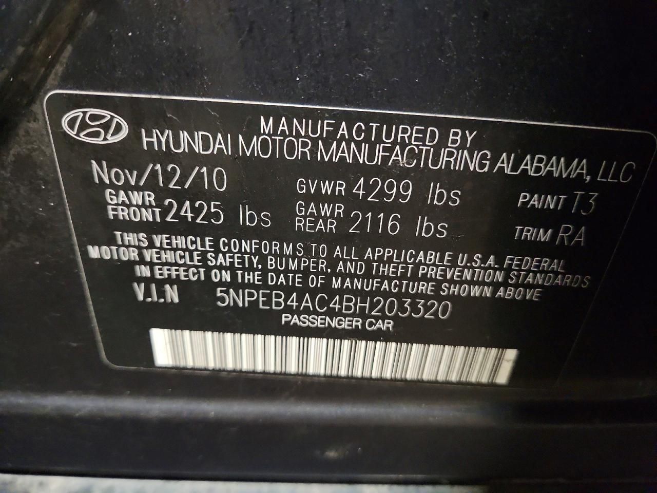 2011 Hyundai Sonata gls