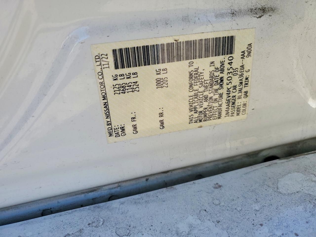 2023 Nissan Maxima sr