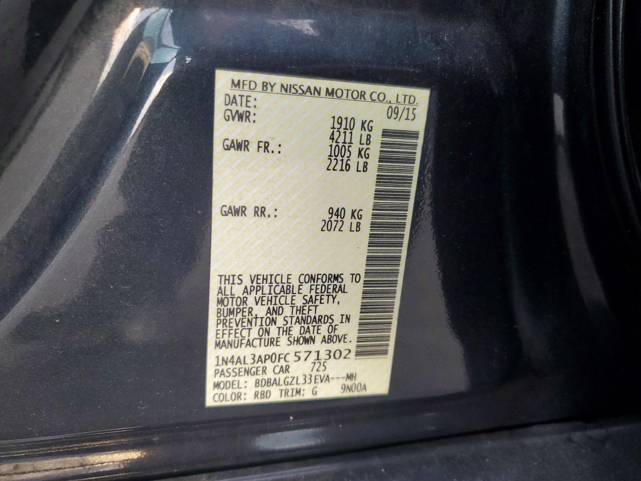 2015 Nissan Altima 2.5