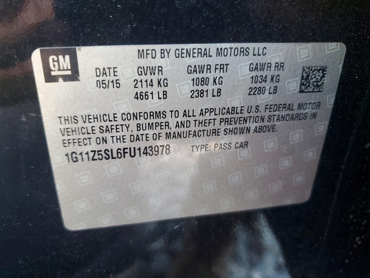 2015 Chevrolet Impala ls