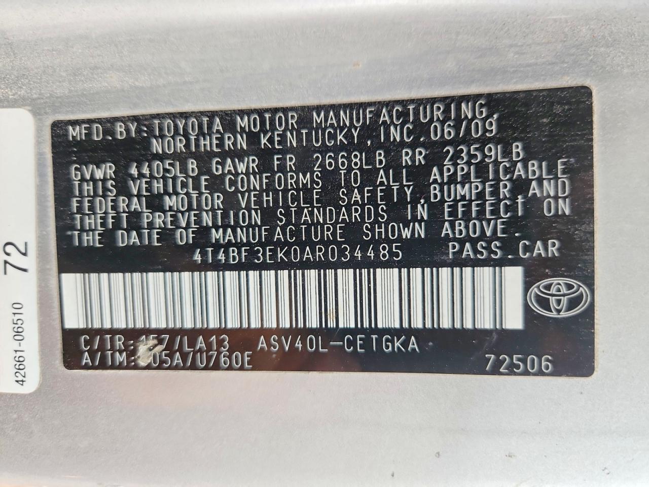 2010 Toyota Camry Base