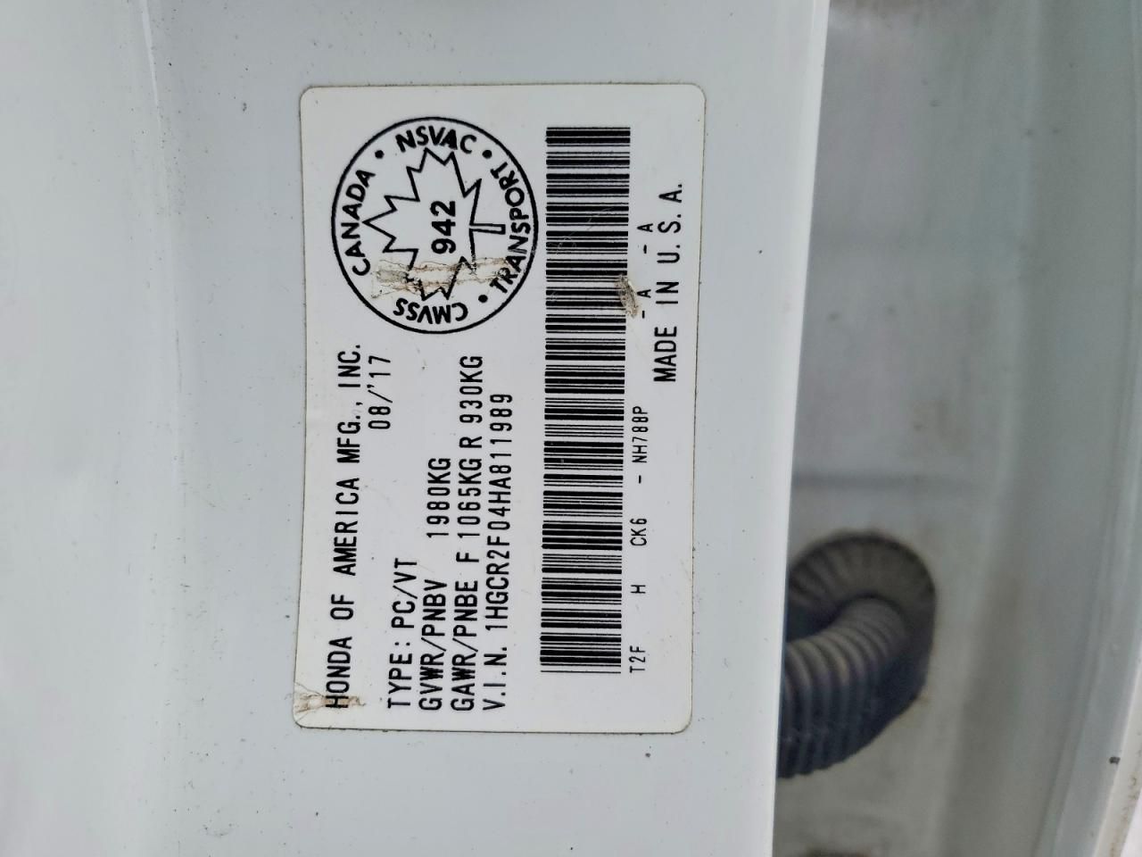 2017 Honda Accord ex