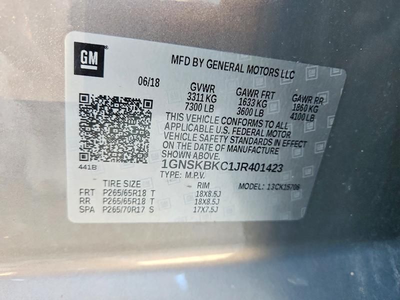 2018 Chevrolet Tahoe K1500 lt