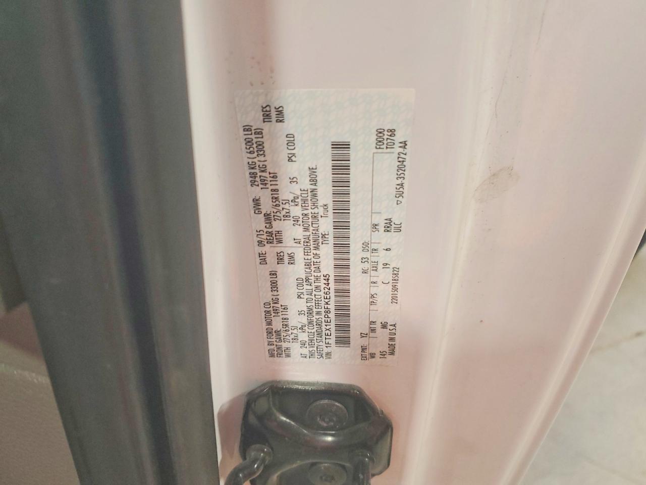 2015 Ford F150 Super Cab