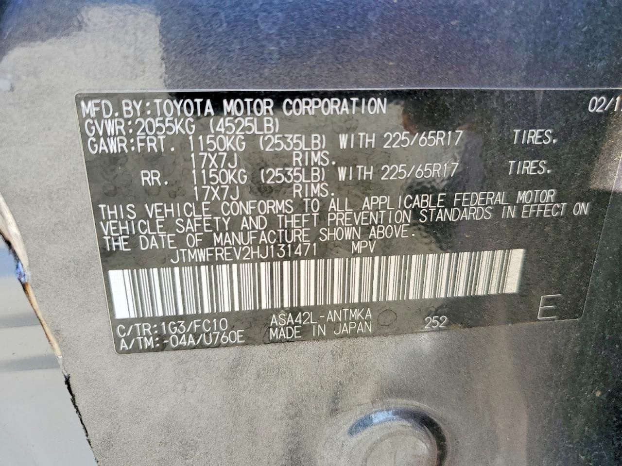 2017 Toyota Rav4 xle