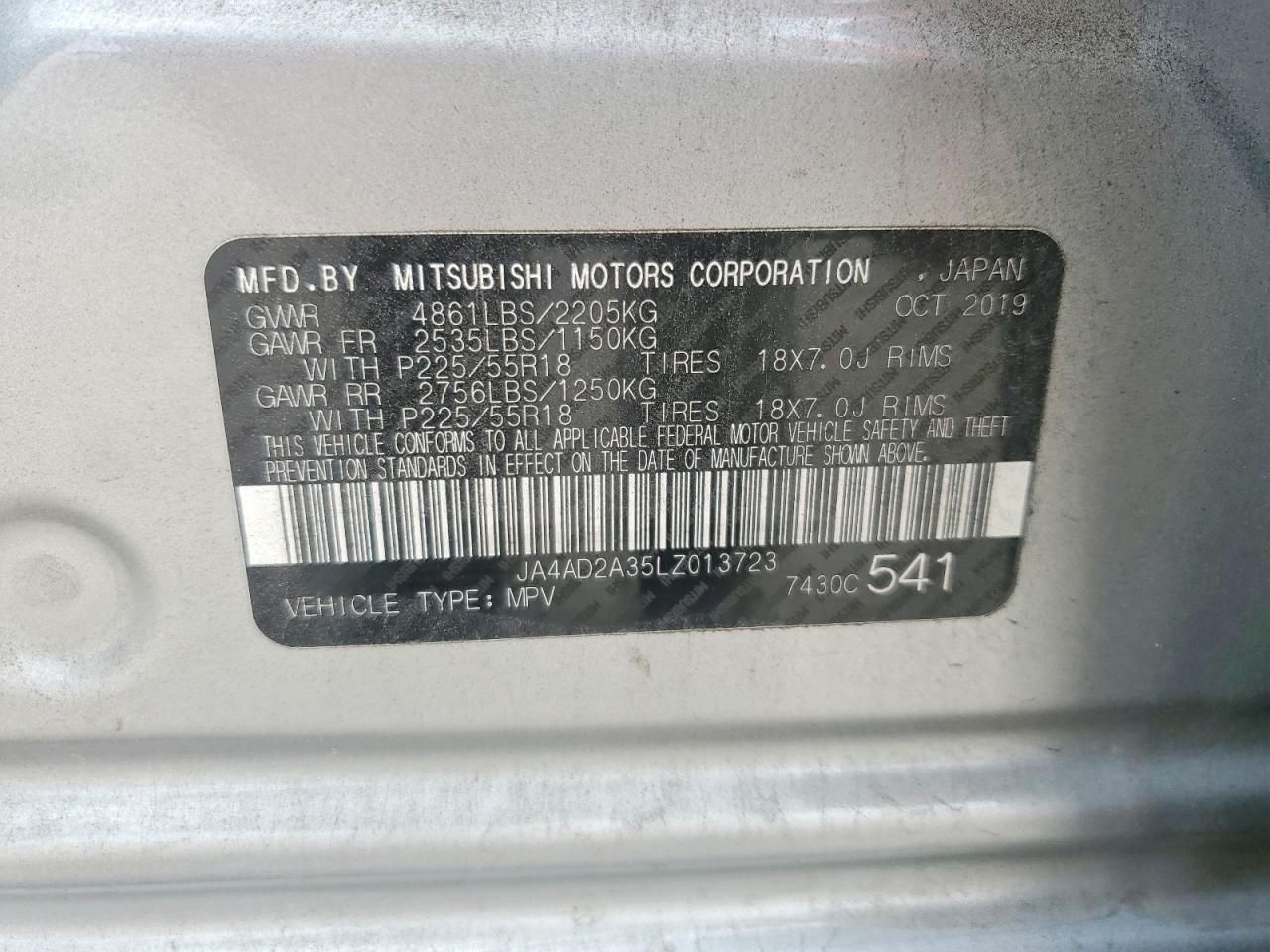 2020 Mitsubishi Outlander es