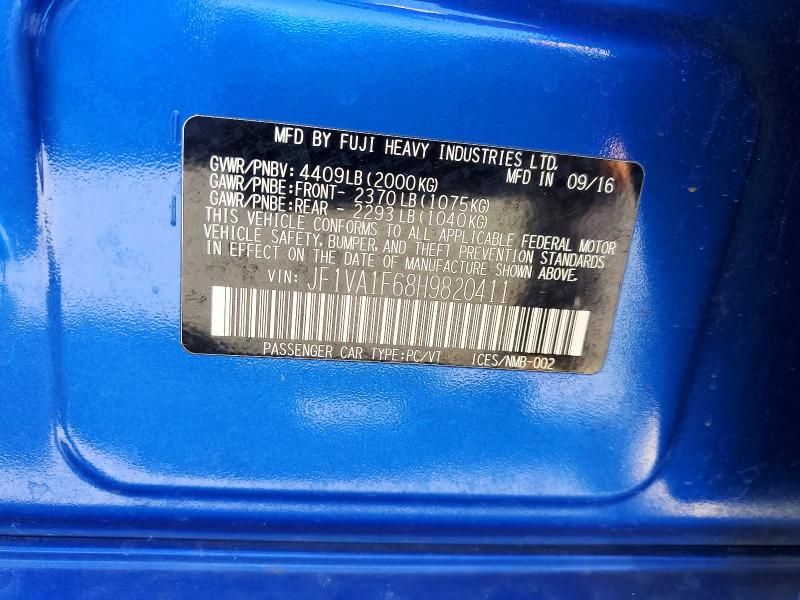 2017 Subaru Wrx Premium