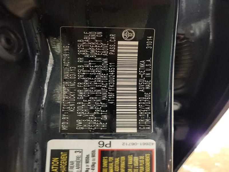 2013 Toyota Camry le