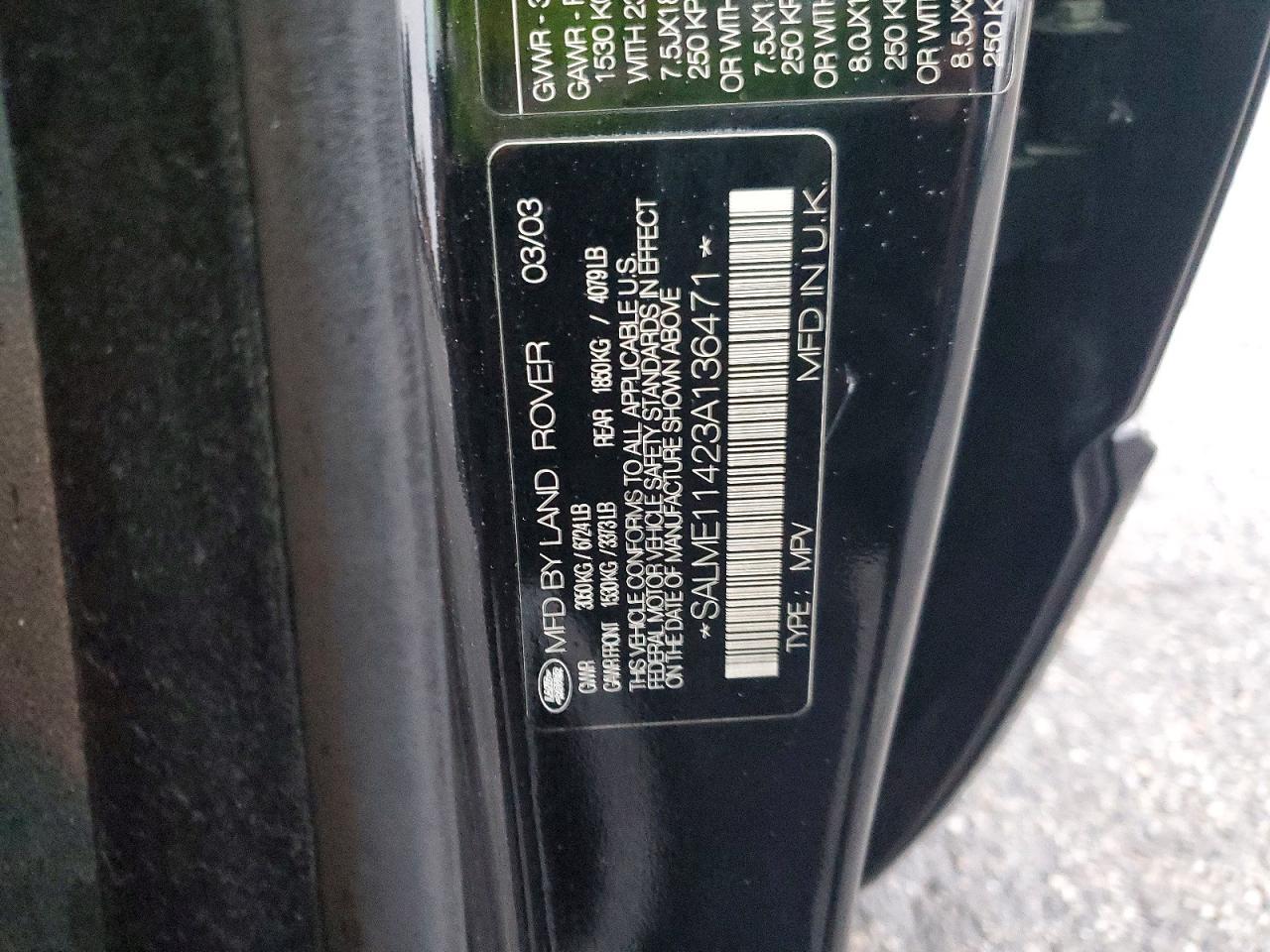 2003 Land Rover Range Rover hse